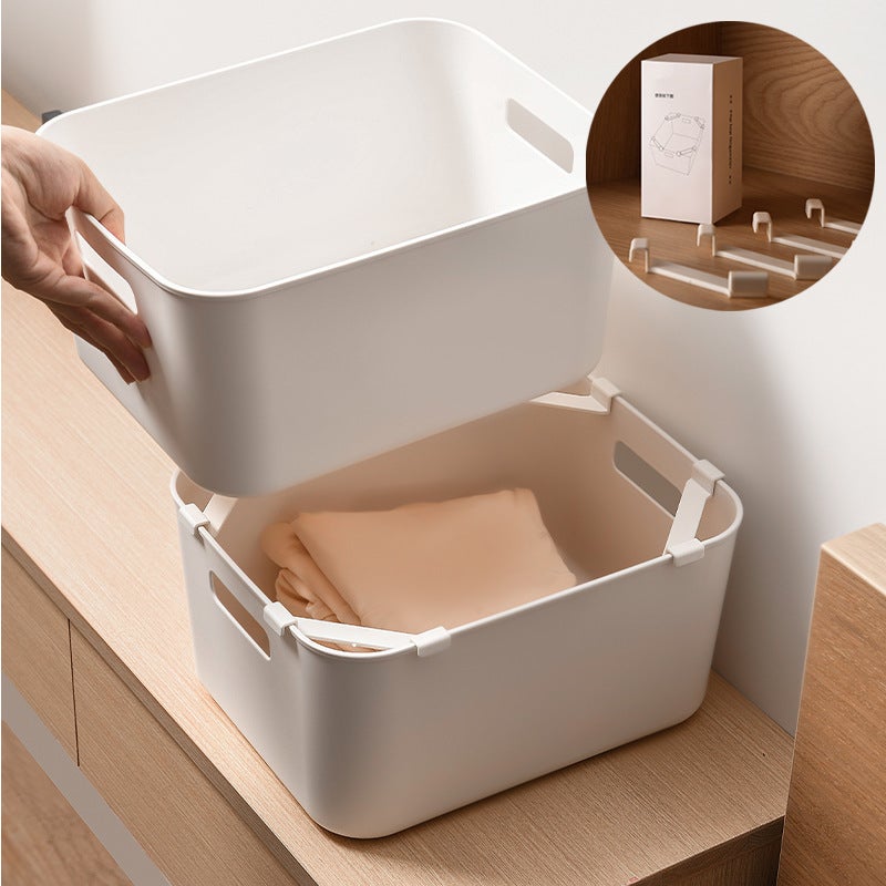 4-Piece Household Storage Box Auxiliary Rod Dormitory Practical Storage Box Organizing Auxiliary Stacking Rod Bracket Auxiliary Rod - Image 2