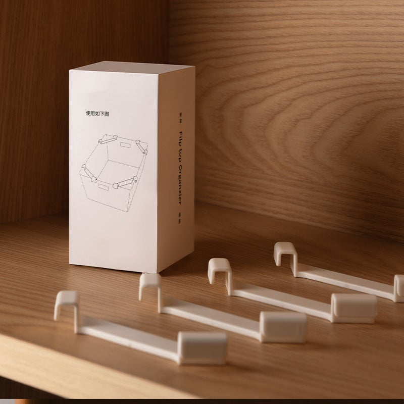 4-Piece Household Storage Box Auxiliary Rod Dormitory Practical Storage Box Organizing Auxiliary Stacking Rod Bracket Auxiliary Rod - Image 3