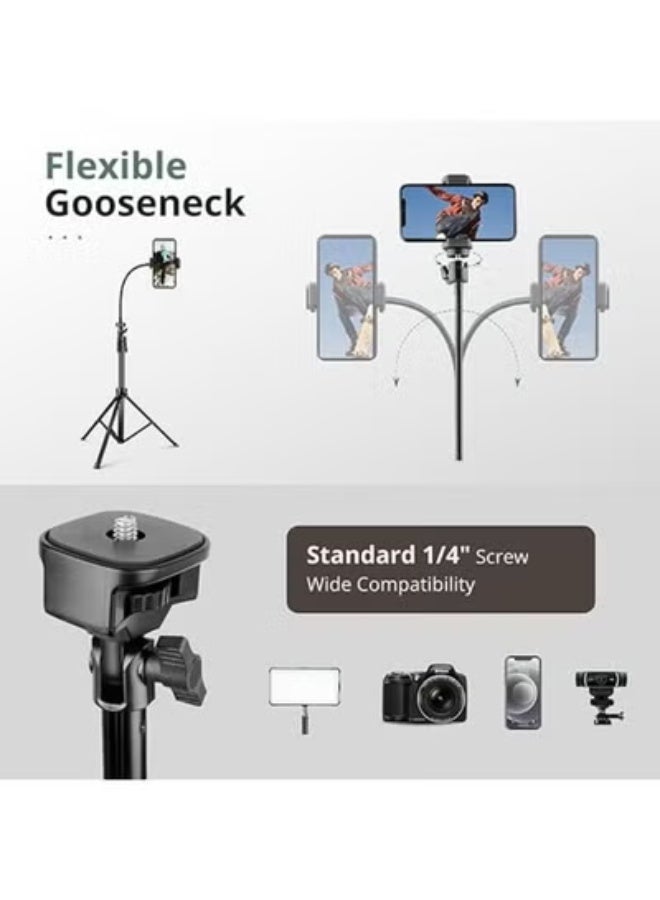 Flexible Gooseneck Tripod Stand for Selfie Stick – Adjustable 2.24m Mobile & Camera Holder – Lightweight & Easy to Use for Video Recording and Photography - Image 3