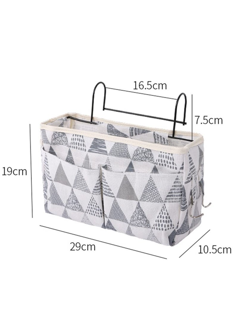 SYOSI With pattern Home Multifunctional Bedside Hanging Bag College Dormitory Bedside Cloth Hanging Basket Bed Clutter Sorting Storage Bag Magazine Book Storage Bag (the first picyures)  - Image 2