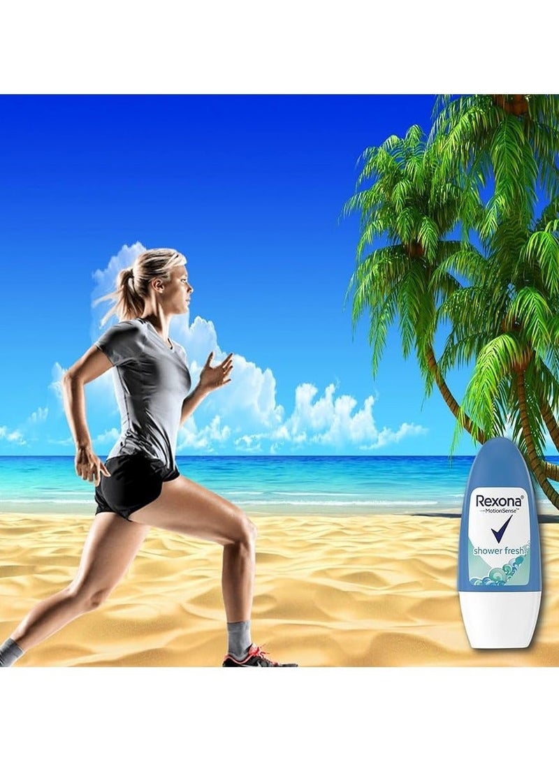 Rexona Shower Fresh Antiperspirant Roll On For Women 50 Ml - Image 2