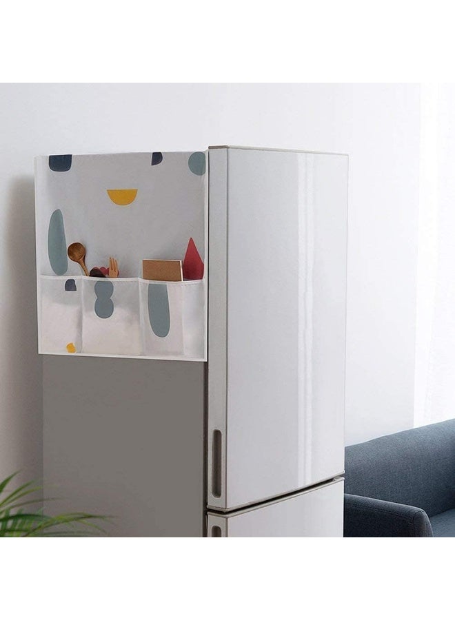 اليسا غطاء مقاوم للغبار ومتين للثلاجة والغسالة - مصنوع من مادة PEVA المقاومة للماء مع 6 جيوب تخزين، غطاء قابل للتعليق عالمي 60×180 سم (واقي أعلى الثلاجة) - Image 4