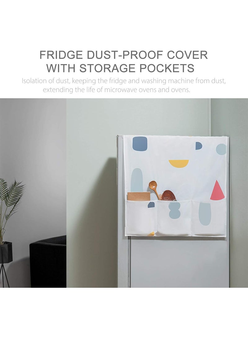 اليسا غطاء مقاوم للغبار ومتين للثلاجة والغسالة - مصنوع من مادة PEVA المقاومة للماء مع 6 جيوب تخزين، غطاء قابل للتعليق عالمي 60×180 سم (واقي أعلى الثلاجة) - Image 3