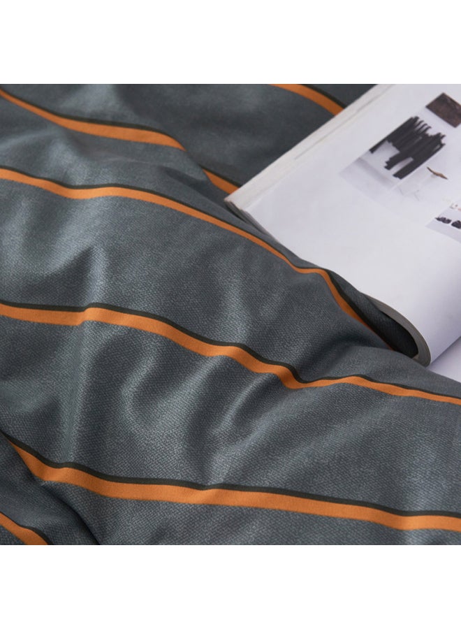 4-Piece Daylight Allure Design Bedding Set polyester Grey/Orange Duvet Cover (150x200) cm, Bed Sheet (160x220) cm, Pillow Cover (48x75)cm - Image 5
