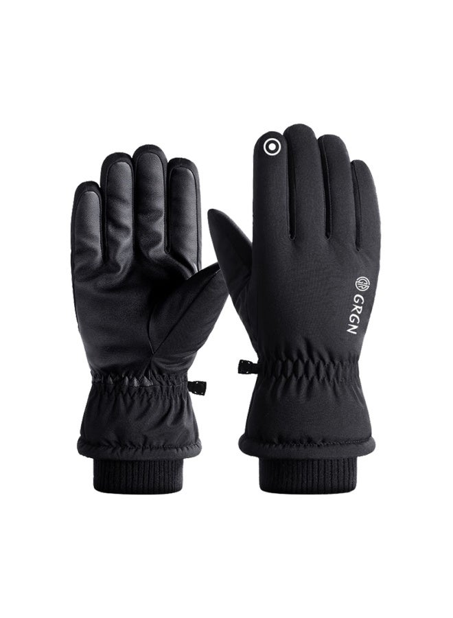 Grgn Winter Outdoor Uni Thermal Cycling Gloves Windproof Fleece Lined Touchscreen Waterproof Ski Gloves For Women