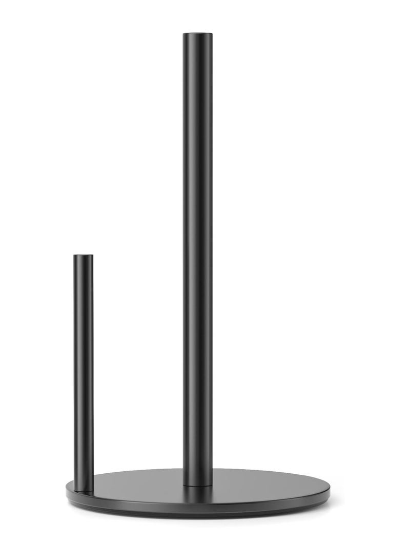 Mmmon Paper Towel Holder Black Kitchen Roll HolderPremium Stainless Steel Paper Towel Holderfor Kitchen Roll Organize, Countertop RollDispenser with Weighted Base  - Image 1