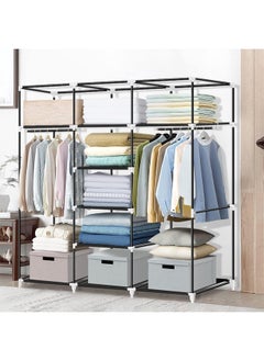 Cady One Foldable Fabric Wardrobe and Luggage Organizer with Hanging Rods and Clothes Rack for Storing Bags, Toys and Shoes  - Image 3