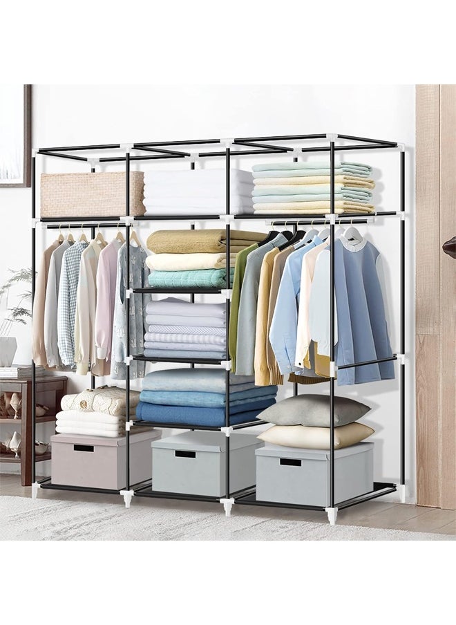 Cady One - Foldable Fabric Wardrobe and Luggage Organizer with Hanging Rods and Clothes Rack for Storing Bags, Toys and Shoes - Image 1