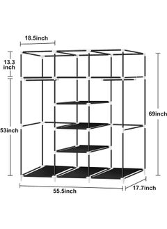 Cady One Foldable Fabric Wardrobe and Luggage Organizer with Hanging Rods and Clothes Rack for Storing Bags, Toys and Shoes  - Image 4