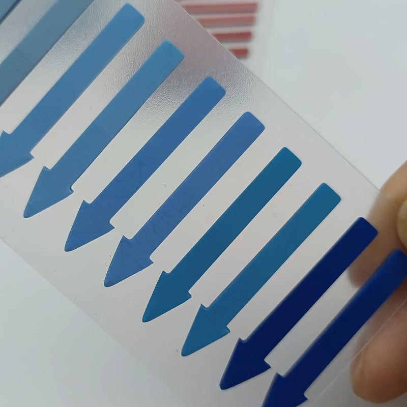 200 Fluorescent Colored Pointed Index Stickers Morandi Transparent Sticky Notes Reading Arrow Marking Stickers For Students - Image 4