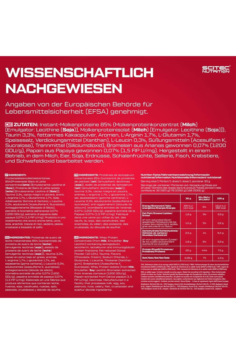 SCITEC NUTRITION 100% Whey Protein Professional - Chocolate - (78 Servings) - Image 2