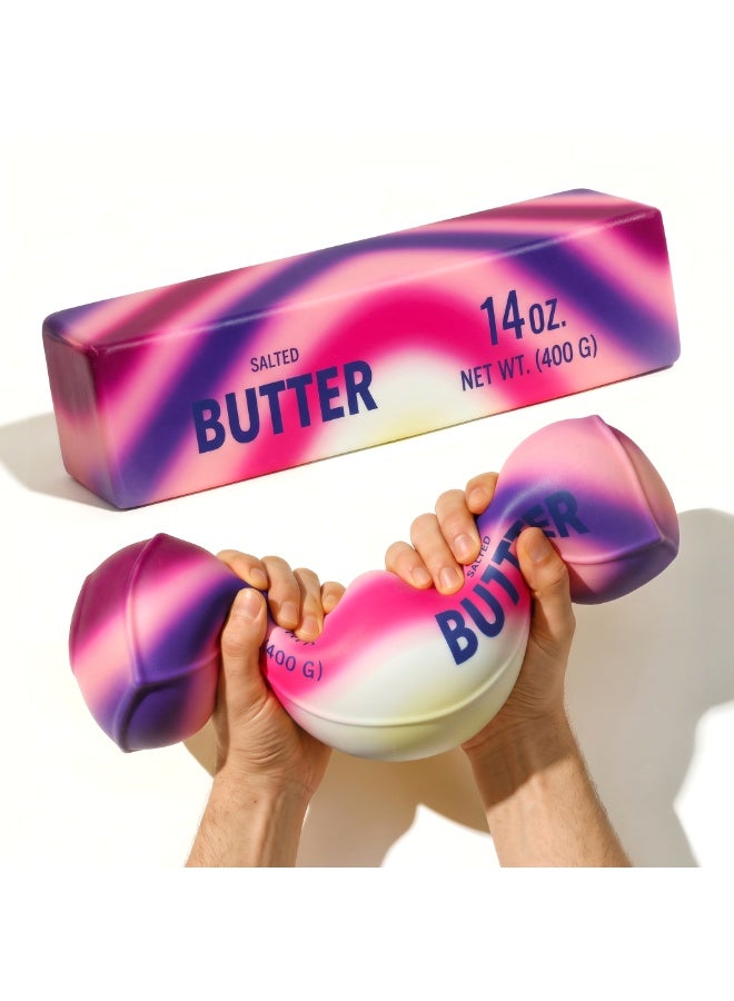REZZOSS Realistic Stick of Butter Squishy Toy – 14oz (400g) Slow-Rise Salted Butter Stress Reliever | Soft TPR Squeeze Sensory Fidget Toy for Kids & Adults | Funny Prank Gag Gift & Decompression Office Desk Accessory | Perfect Birthday & Eid Gift - Image 1