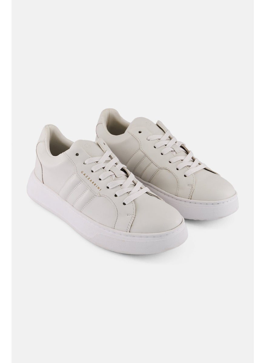 Gazzarrini Men Lace Up Causal Sneakers, White  - Image 1
