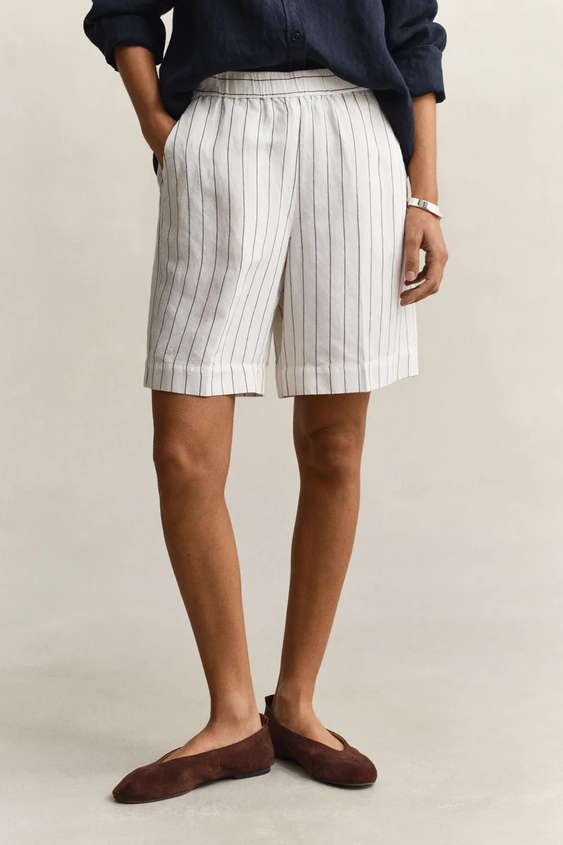Gant  Striped Linen Blend Shorts for Women | Best Price UAE