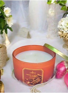 Aroma Scented Candle In A Large Luxurious Glass Jar With 3 Wicks  Scent Of Cherry And Vanilla  - Image 2