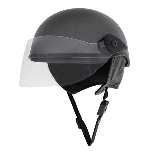 Sage Square Multipurpose Half Helmet for Men and Women (Large, Grey Glossy) - Image 3