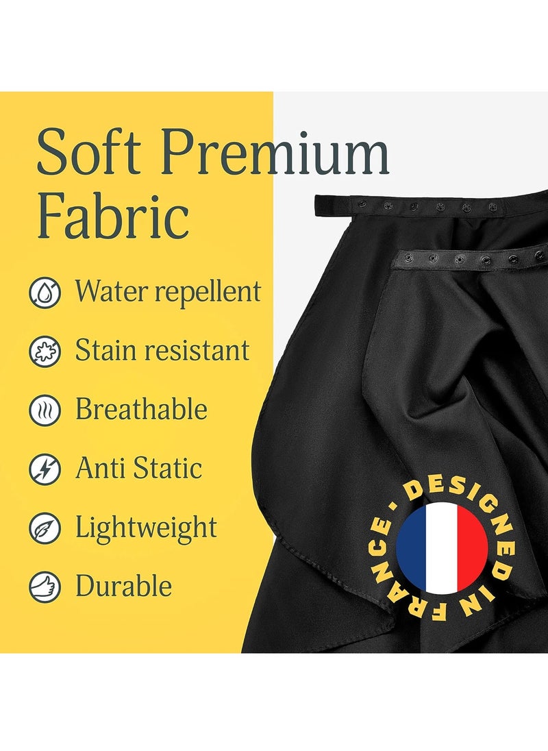 Lilexo - Lilexo Barber Cape - Professional Large Hair Cutting Cape with Snap Closure, 66" x57” Unisex Adults Black Haircut Cape; Salon Cape for Men, Water Resistant Hairdresser Styling Cape, Hair Stylist Gown - Image 1
