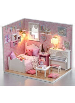 Flever Flever Dollhouse Miniature DIY House Kit Creative Room with Furniture and Cover for Romantic Valentine's Gift (Sunny Princess)  - Image 2