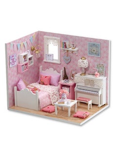 Flever Flever Dollhouse Miniature DIY House Kit Creative Room with Furniture and Cover for Romantic Valentine's Gift (Sunny Princess)  - Image 1