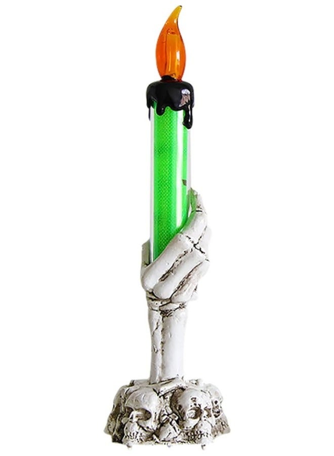3-Piece Festival Skeleton Candle Candlestick Light with LED Flameless Battery Operated - Image 2