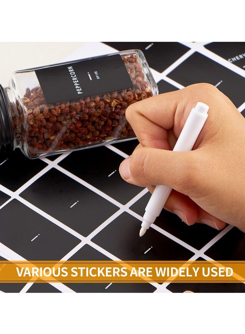 Relex Spice Jars, Seasoning Organizer with Label and Shaker Lid, 24 pcs Empty Glass Spice Container Set  - Image 4