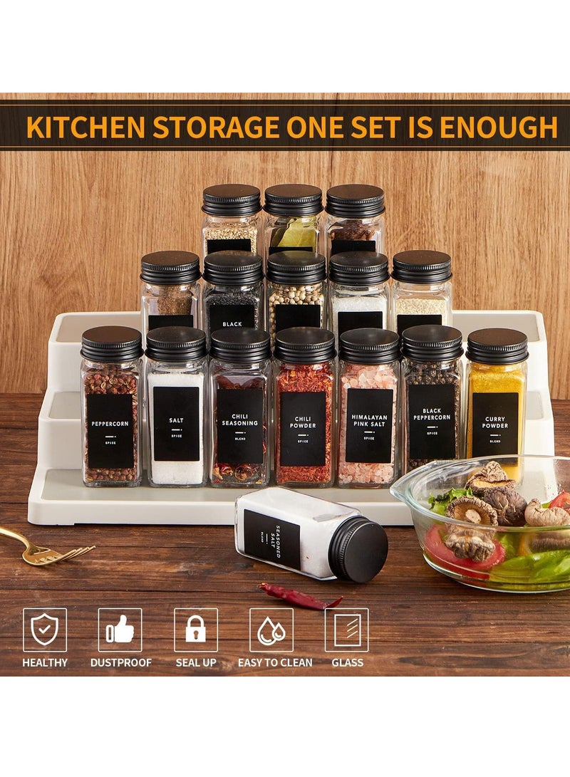Relex Spice Jars, Seasoning Organizer with Label and Shaker Lid, 24 pcs Empty Glass Spice Container Set  - Image 5