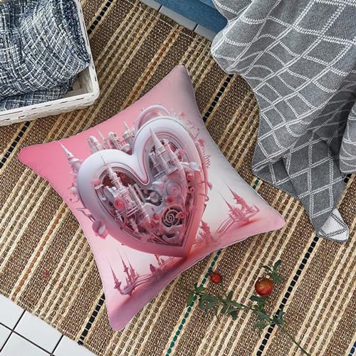 STITCHNEST Gift for Boyfriend Girlfriend Husband Wife Couples Girls Boys Printed Jute Cushion Cover, Set of 1 (16x16 Inches) - Image 2