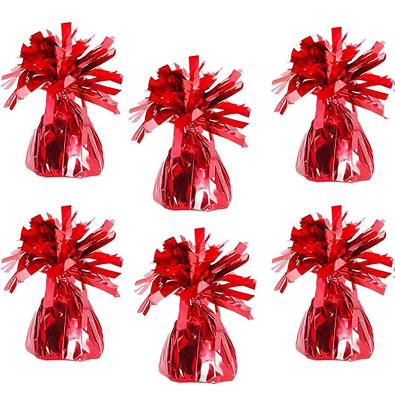 Chochkees Red 6Pack Metallic Balloon Weights Birthday Party Favors Novelty and Gag Gifts 55 Inches 6Pack Red - Image 3