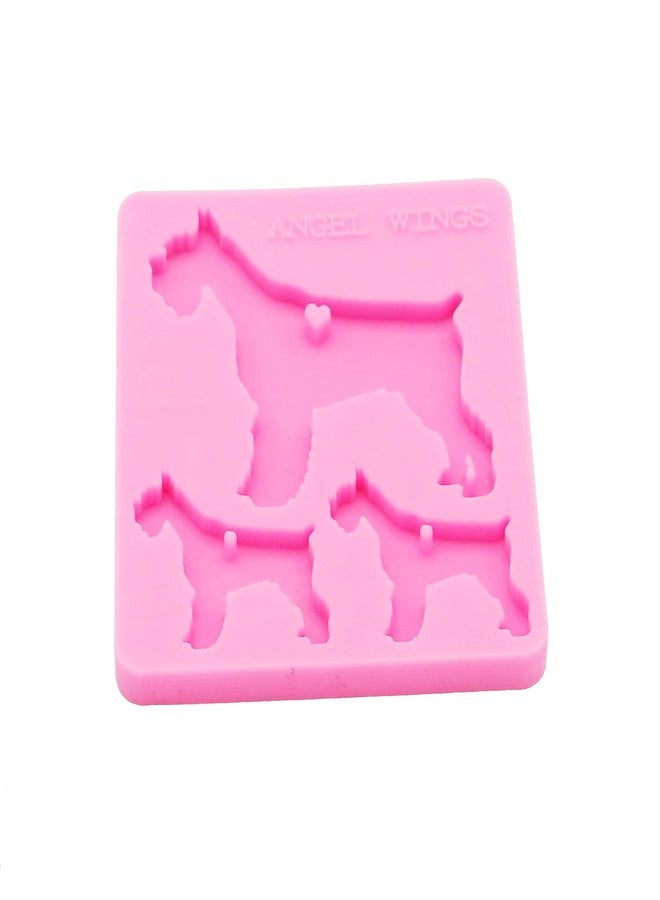 Angel Wings Scottish Dog Family Keychain Silicone Mold Epoxy Resin Key Chain Molds Jewelry Silicone Mould Resin Crafting Molds for Pendant Fondant Mold Cake Topper Decoration - Image 5