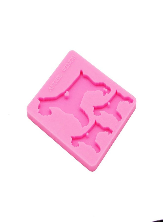Angel Wings Scottish Dog Family Keychain Silicone Mold Epoxy Resin Key Chain Molds Jewelry Silicone Mould Resin Crafting Molds for Pendant Fondant Mold Cake Topper Decoration - Image 4
