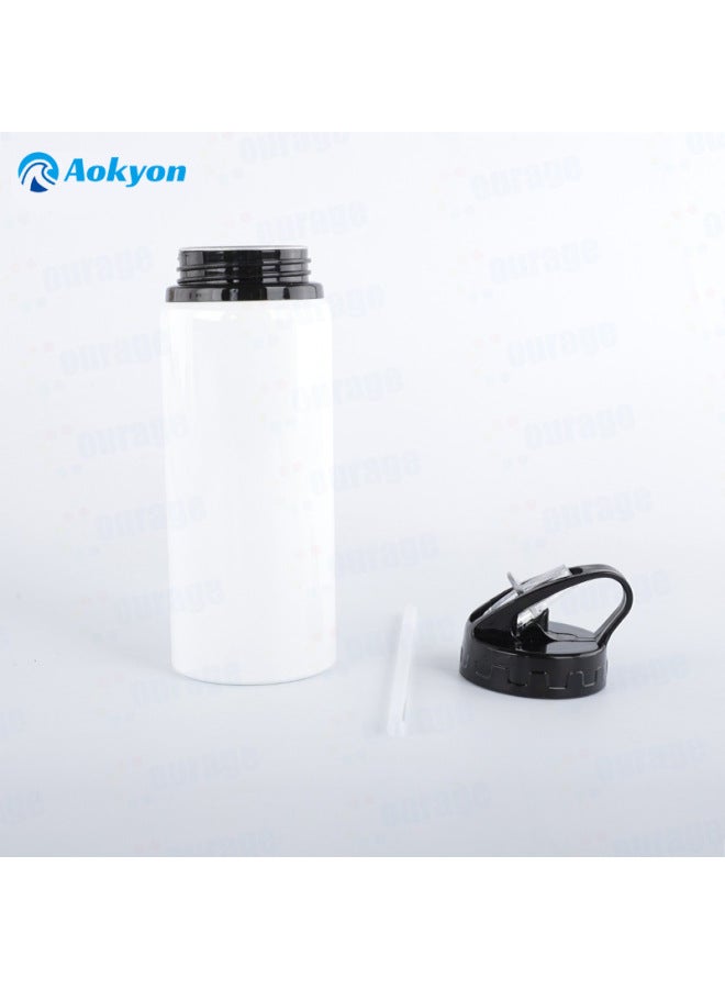 Blank Heat Transfer Sports Kettle Mountaineering Cup Sublimation Coating Blank Aluminum Pot DIY Printable Logo Manufacturers Wholesale-Colour:Pink-Capacity:600ml - Image 2
