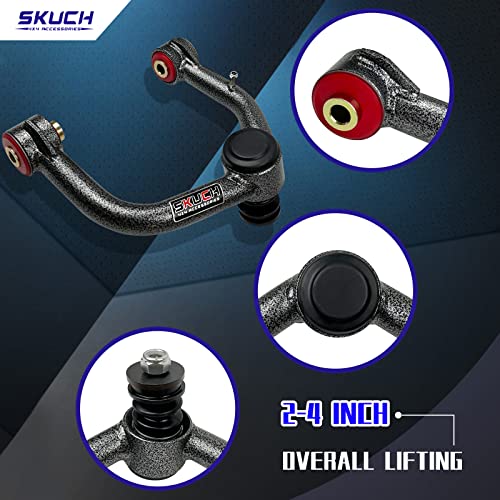 SKUCH 4X4 ACCESSORIES 2-4" Lift Front Upper Control Arms for 2000-2006 Toyota Tundra & 2001-2007 Toyota Sequoia – Strong & Reliable Suspension with PU Bushings - Image 3