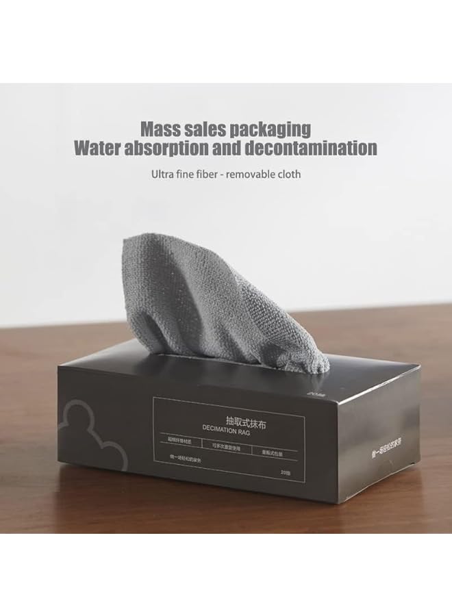 promass Reusable Microfiber Cleaning Cloths Roll, Washable and Absorbent Microfiber Towels for Kitchen, Dish, Window, and Car Cleaning, Multi-Purpose Towels in a Box, 15 or 20PCS Grey - Image 3