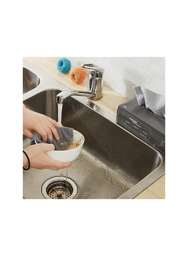 promass Reusable Microfiber Cleaning Cloths Roll, Washable and Absorbent Microfiber Towels for Kitchen, Dish, Window, and Car Cleaning, Multi-Purpose Towels in a Box, 15 or 20PCS Grey - Image 4