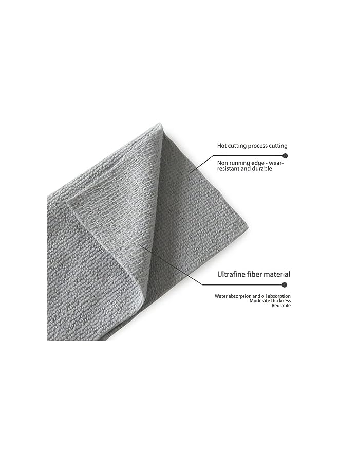 promass Reusable Microfiber Cleaning Cloths Roll, Washable and Absorbent Microfiber Towels for Kitchen, Dish, Window, and Car Cleaning, Multi-Purpose Towels in a Box, 15 or 20PCS Grey - Image 2