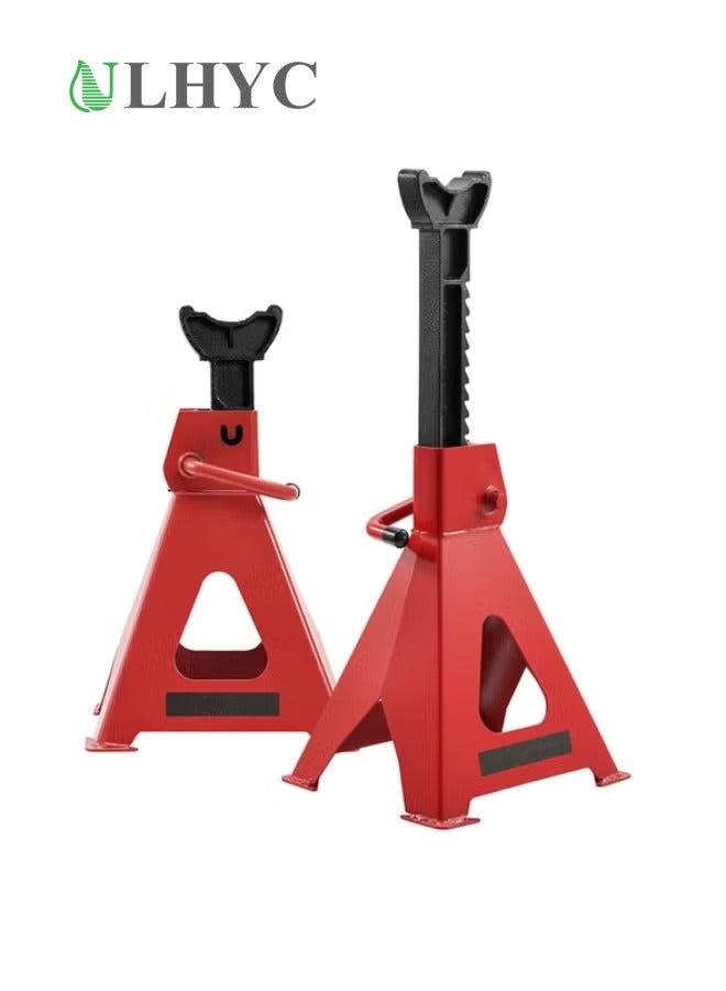 ULHYC Jack Stand 3 Ton - 2 Pieces 2.5kg - Heavy duty easy to use car lift stand with adjustable height and ratchet mechanism, ideal for vehicle maintenance/tire changing and undercarriage work  - Image 1