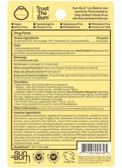 Sun Bum Sun Bum SPF 30 Sunscreen Lip Balm | Vegan and Cruelty Free Broad Spectrum UVA/UVB Lip Care with Aloe and Vitamin E for Moisturized Lips | Variety Pack | 0.15 Ounce (Pack of 3)  - Image 4