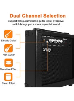 Electric Guitar Amp, Portable Guitar Tube Amp with Headphone MP3 Input, 15W Practice Guitar Combo Amplifier Speaker - pzsku/ZF60E0DDFFB155E77403FZ/45/_/1703169919/695afbcf-90f8-4d48-a3bc-8c513a69089d