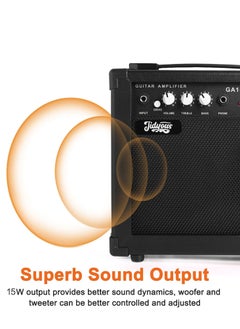 Electric Guitar Amp, Portable Guitar Tube Amp with Headphone MP3 Input, 15W Practice Guitar Combo Amplifier Speaker - pzsku/ZF60E0DDFFB155E77403FZ/45/_/1703169952/c86b01ab-356b-4a1a-b109-3144fa4a0705