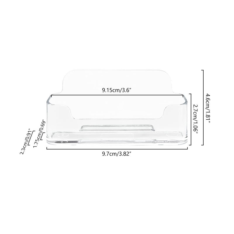 HSYMQ 8 Pack Acrylic Business Card Holder for Desk, Clear Plastic Business Cards Display Holders Stand, Fits 30-50 Business Cards - Image 4
