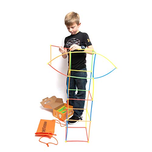 RAINBOW TOYFROG Straw Constructor Toys Stem Building Toys - 300 Pcs Connectors Toy Building Sets Kids Toys for Boys & Girls - Straw Building Set Engineering Kit - Autism Toy STEM Games - Image 4