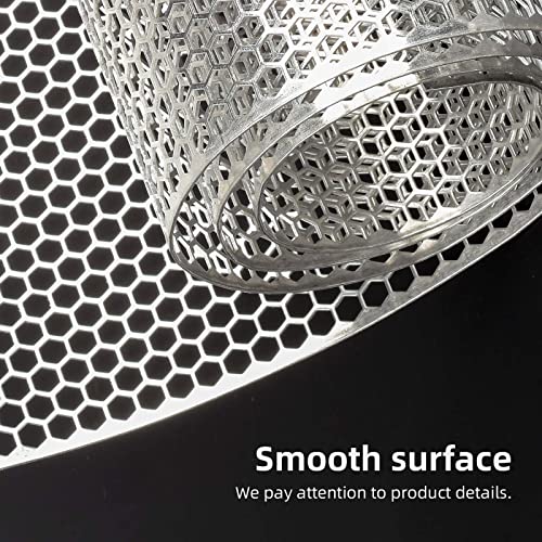 AggAuto Universal 40"x13" Car Grill Mesh - Aluminum Alloy Automotive Grille Insert Bumper Honeycomb Hole 6mm Spacing 1mm, One of the Most Multifunctional Shape Grids Silver - Image 5