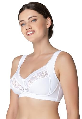 Rosme Womens Wireless Bra, Collection Galla, White, Size 36B - Image 3