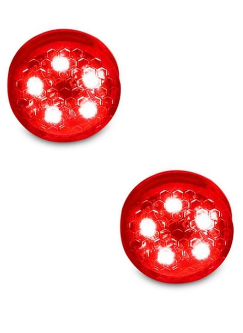 2pcs 5 LED Wireless Car Open Door Warning Sensor Light Anti-collision Strobe Flashing Bulb Auto Indicator Lights Parking Lamp