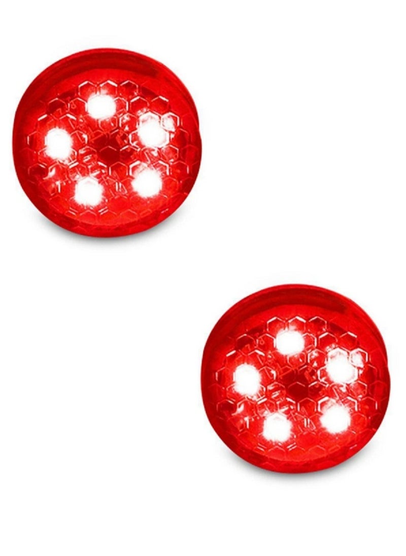 Generic - 2pcs 5 LED Wireless Car Open Door Warning Sensor Light Anti-collision Strobe Flashing Bulb Auto Indicator Lights Parking Lamp - Image 1