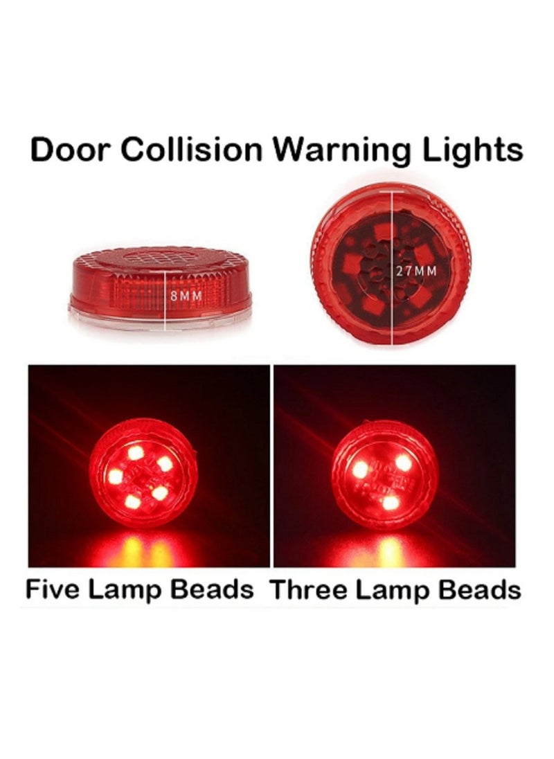 Generic - 2pcs 5 LED Wireless Car Open Door Warning Sensor Light Anti-collision Strobe Flashing Bulb Auto Indicator Lights Parking Lamp - Image 1
