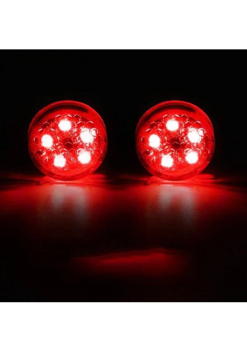 Generic - 2pcs 5 LED Wireless Car Open Door Warning Sensor Light Anti-collision Strobe Flashing Bulb Auto Indicator Lights Parking Lamp - Image 1