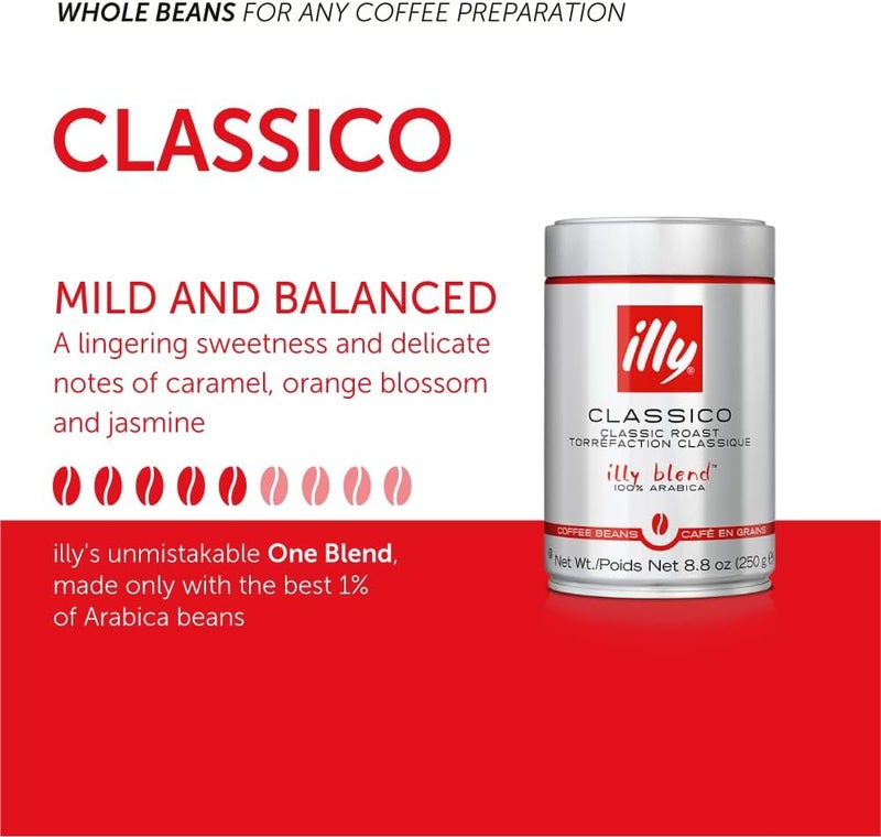 Illy Classico Medium Roast Whole Bean Coffee - 8.8 Oz (Pack of 6) - Image 3