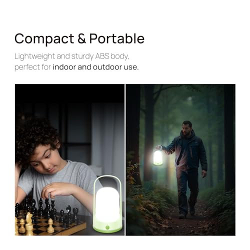 wipro EL3 Rechargable Emergency Lantern with 3 Step Dimming | 360 Degree Light | Pack of 1 | 3600 Mah Battery | Upto 8 Hours Back Up | Type-C | High Quality Diffuser | Transparent Top Holder, White - Image 4