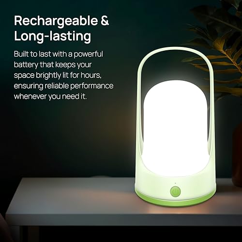 wipro EL3 Rechargable Emergency Lantern with 3 Step Dimming | 360 Degree Light | Pack of 1 | 3600 Mah Battery | Upto 8 Hours Back Up | Type-C | High Quality Diffuser | Transparent Top Holder, White - Image 3